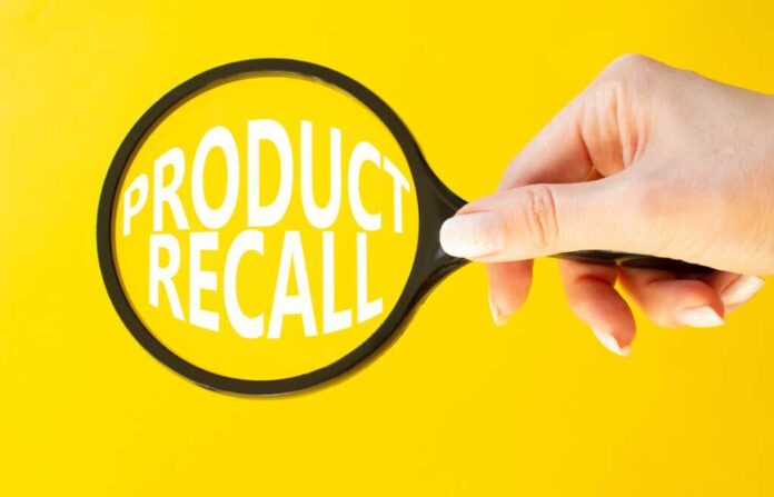 Product,Recall,Symbol.,Concept,Words,Product,Recall,On,Magnifying,Glass.