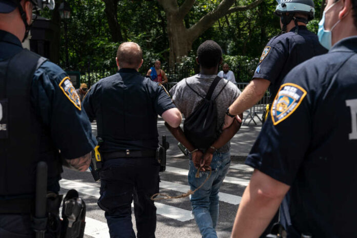 New,York,,Ny,-,July,15,,2020:,Blm,Protester,Arrested